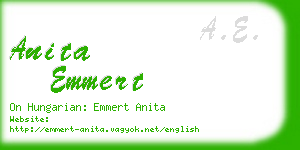 anita emmert business card